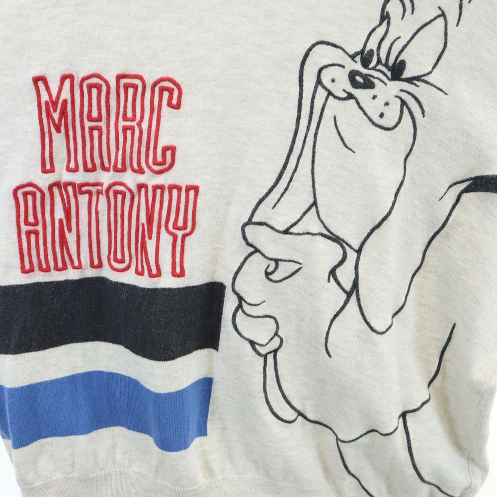 JC De CASTELBAJAC Made In Italy Looney Tunes Mark Anthony Long Sleeve Collared V-neck Sweater Men's Used