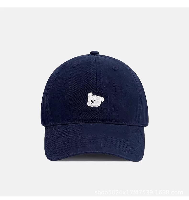 Вышитая бейсболка женская летняя японская милая шляпа большой обхват головы делающая лицо меньше пара широкий козырек универсальная кепка мужская L