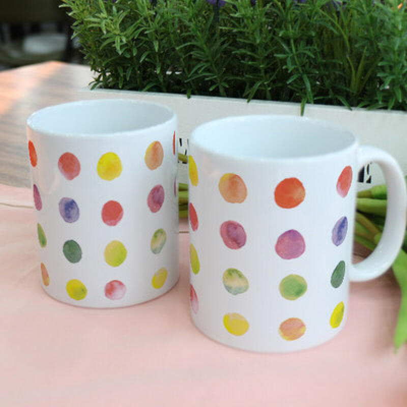 cs663-Design Mug 2p-Colorful Dot Pattern