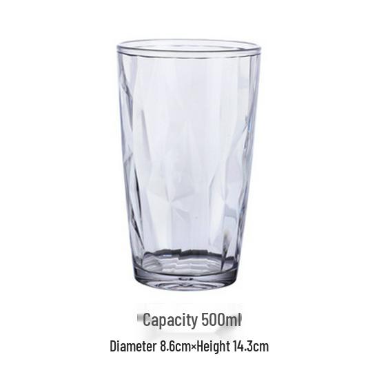 Colored Acrylic Water Cup: Transparent, Heat-Resistant, Drop-Resistant—Perfect for Mouthwash, Juice, Tea, or Beer.