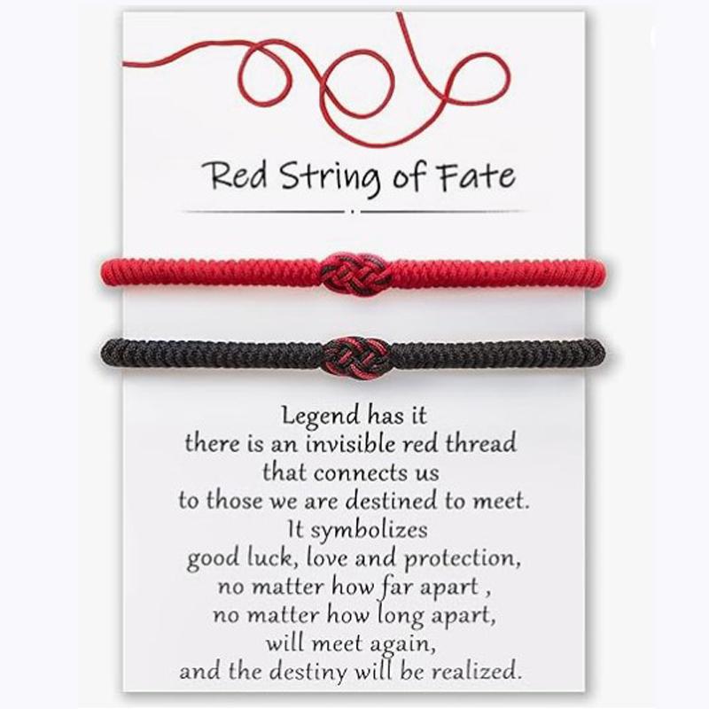 Red String of Fate Couple Bracelet Valentines Day Birthday Gifts for Her Him Matching Bracelets for Boyfriend Girlfriend Wife