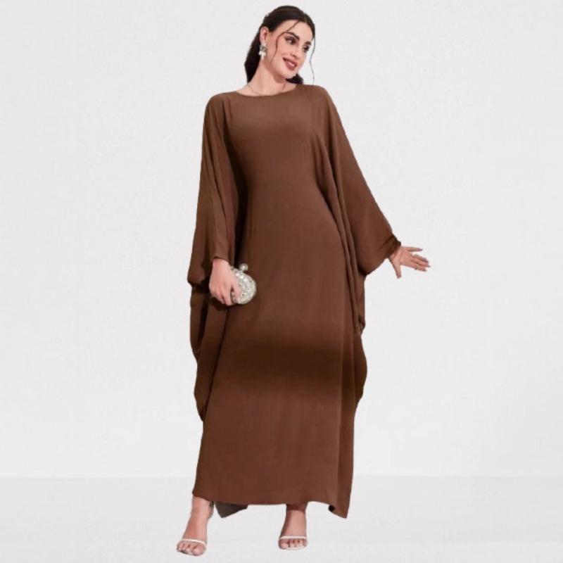 Fashionable and Elegant Women's Bat-sleeve Round-neck Dress