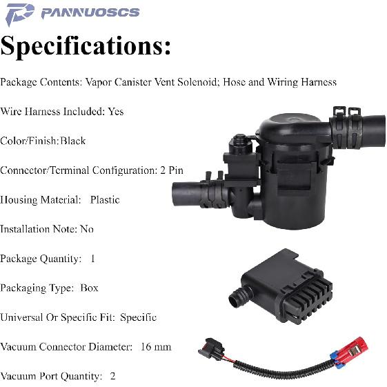 Vapor Canister Vent Valve/Solenoid P0446 Fit for 2007- Chevy Silverado 1500 2500 3500/GMC Sierra 1500 2500 3500 Fuel Tank Vapor Emission Canister