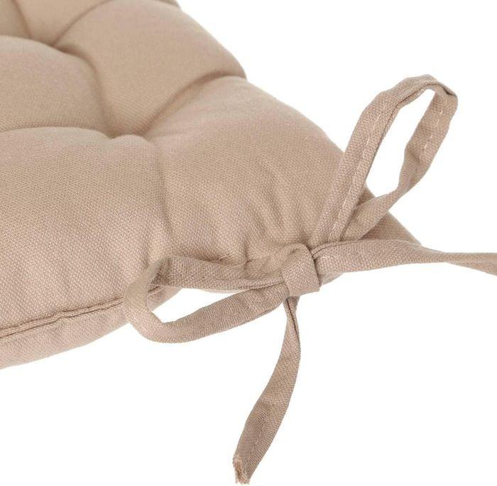 Assise De Chaise Matelassée Coton 38 X 38 Cm Lin