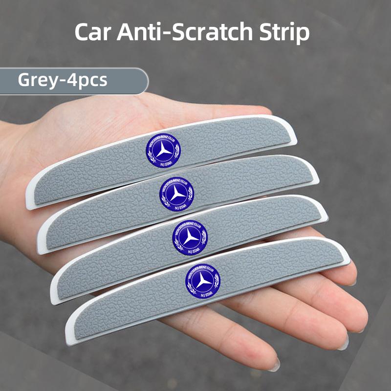 SCQK9 4Pcs Rubber Anti Collision Strip Car Door Rearview Mirror Protector Stickers For Mercedes Benz W211 W124 W176 W177 C180 C200