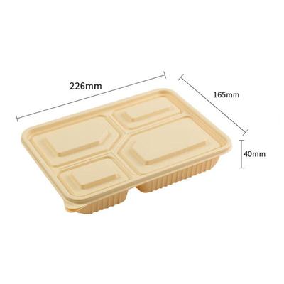 Yuanzhenghe Corn Starch Disposable 4-Compartment Lunch Box