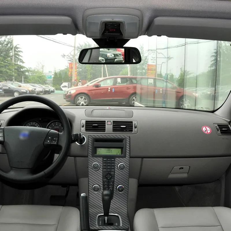 For Volvo S40 V50 C30 Interior Central Control Panel Door Handle 5D Carbon Fiber Stickers Decals Car styling Accessorie