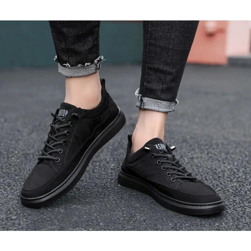 Mens Breathable Casual Low Top Skateboard Shoes Comfortable Daily Walking Footwear