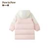PawinPaw Girls' Cartoon Bear Mid-Length Down Jacket