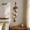 Handmade Farmhouse Wall Art Hanging Heart Decor with 5 Layer Wooden Hearts, Vintage Boho Wood Rustic Trinket Shelf for Living Room Bedroom, Decoration