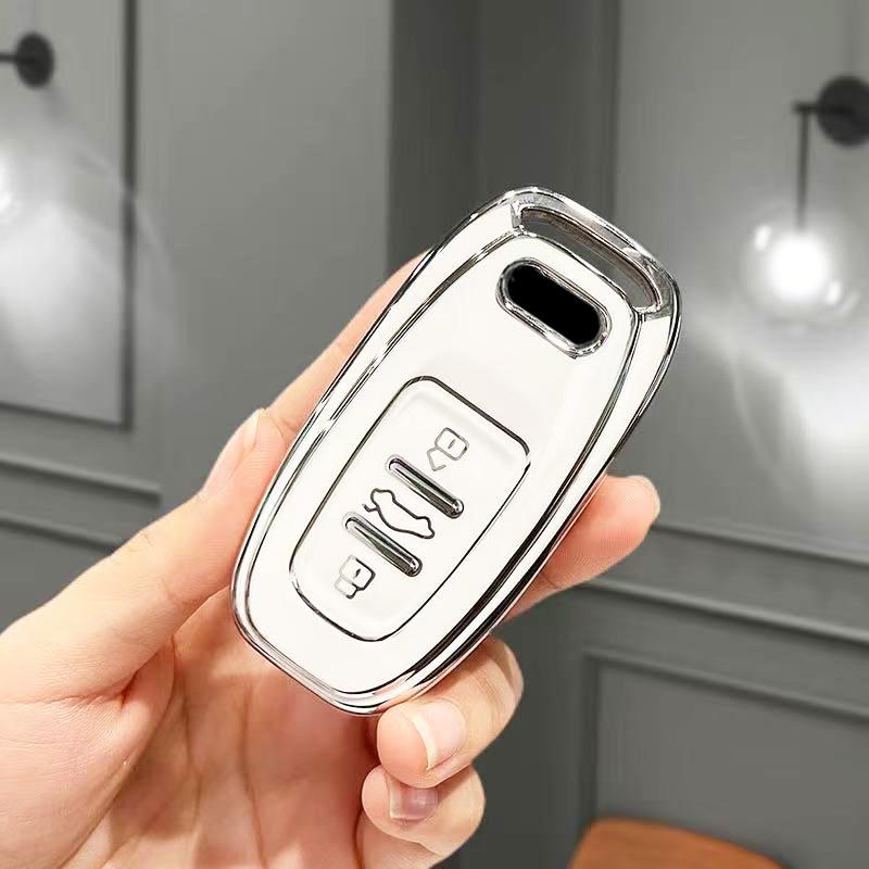 Auto Shell Fob Holder Soft TPU Car Remote Key Case Cover For A4 A5 A6 A7 A8 Q8 Q5 S6 S7 S5 S4 RS6 RS7 TT Accessories