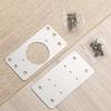Scharnier-Reparaturplatten-Set mit Schrauben Flache Befestigungswinkel Edelstahl Möbel Schublade Türscharnier Montageplatten Werkzeuge
