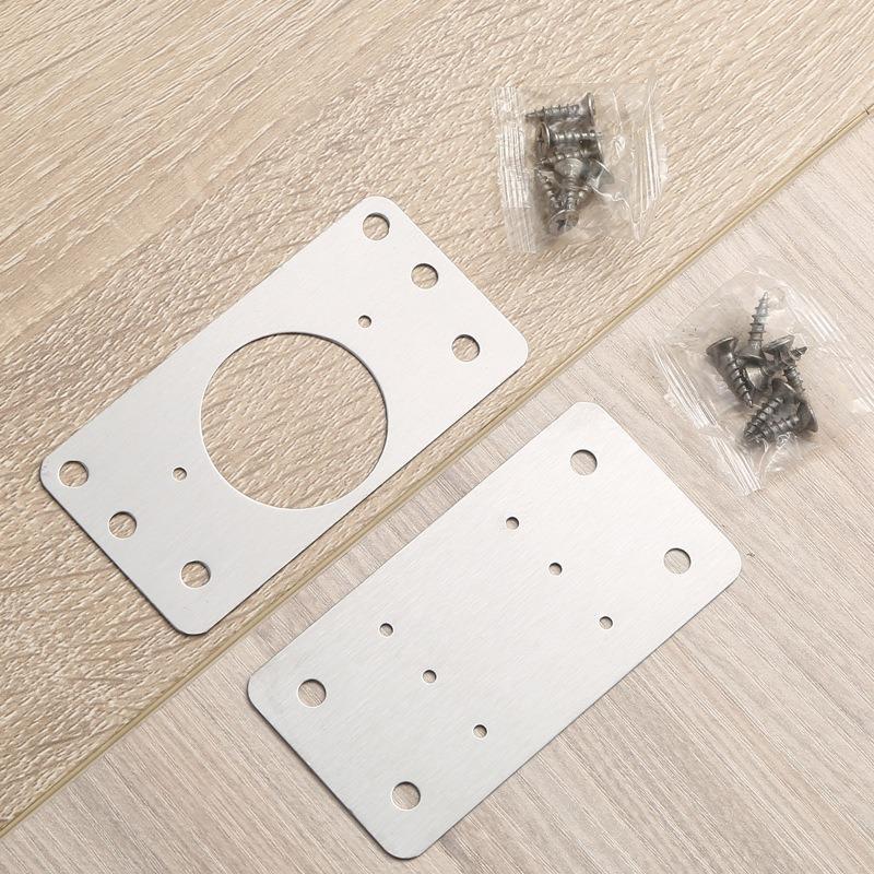 Set plăci de reparare balamale dulap cu șurub Suporturi fixe plate din oțel inoxidabil Mobilier sertar ușă balamale plăci de montare Instrumente