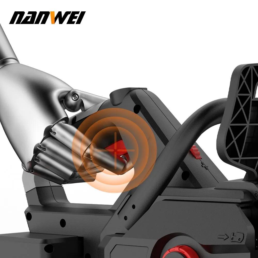 NANWEI Σετ Ηλεκτρικού Αλυσοπρίονου 16 ιντσών, Υπαίθριο Μίνι Αλυσοπρίονο με Κινητήρα Χωρίς Ψήκτρες, Επαναφορτιζόμενο Αλυσοπρίονο Logging Μονοχείρος με Μπαταρία Λιθίου