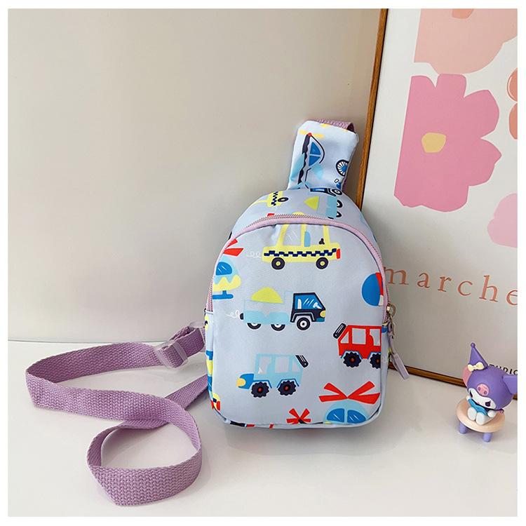 2025 New Cartoon Cute Flow Fashion Breast Bag Messenger Bag Spring Casual Versatile Lightweight Children's Backpack