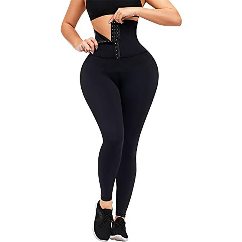 Fashion Casual Comfort Versatile Women's High-waisted Row of Buttons Thin Sexy Buttock Lifting Yoga Drawstring Pants Elastic Yoga Pants