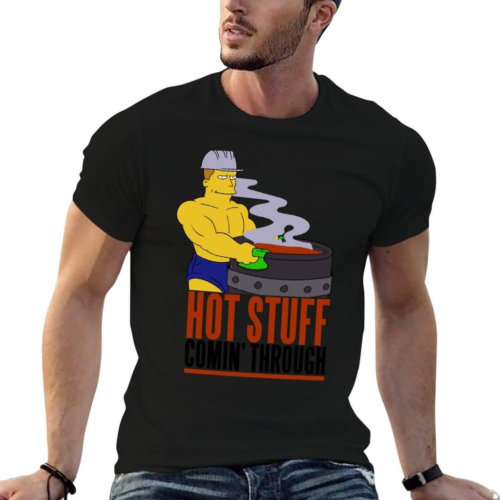 The Gay Steel Mill Hot Stuff Comin Through TShirt Big and Tall Solid Color TShirt