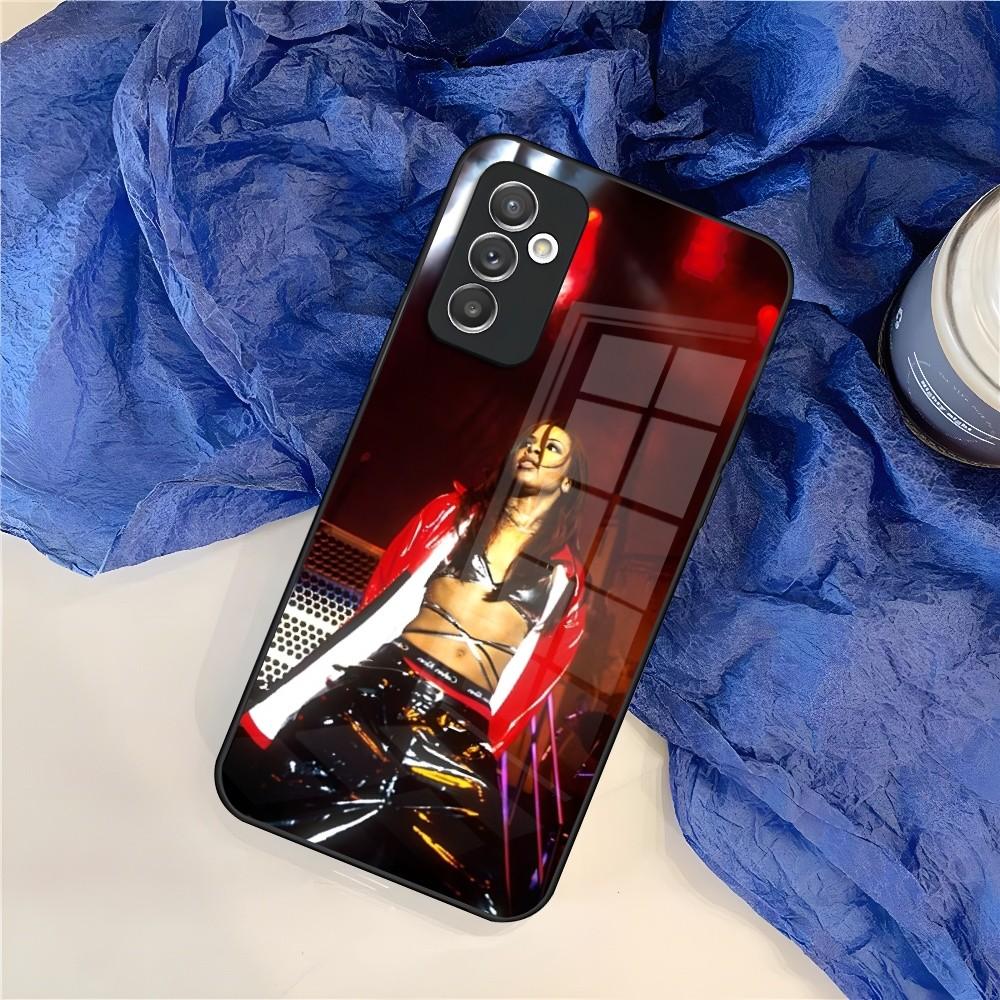 A-Aaliyah Hip Hop Music Phone Case for Samsung Galaxy S24 S23 S22 S21 S20 A24 A34 A54 A53 Note20 M54 Fe Ultra Plus Glass