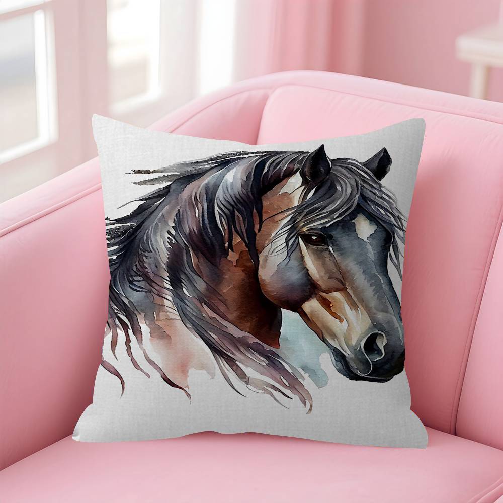 Modern Minimalist Animal Horse Pillow Cushion Cover Pillowcase Living Room Sofa Home Decor Customized