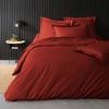 Housse de couette - Percale de coton - 240 x 260 cm - Rouge - OEKO-TEX® - Lavable à 30°