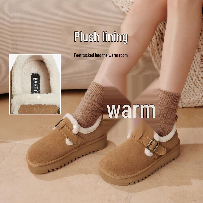 

BASTO Women s Winter Plush Platform Shoes N8079DM5 40