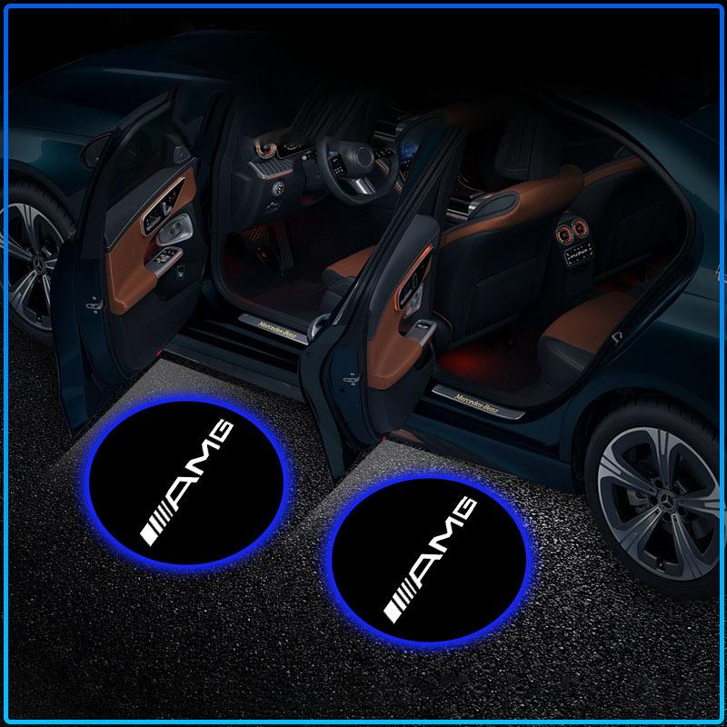 2pcs HD Led Welcome Light Car Door Projector Lamps Car Accessories For Mercedes-Benz CLA CES CLS SLK GLK CLK SLS CLG GLE GLC GLB EQC GLA GLS SLC