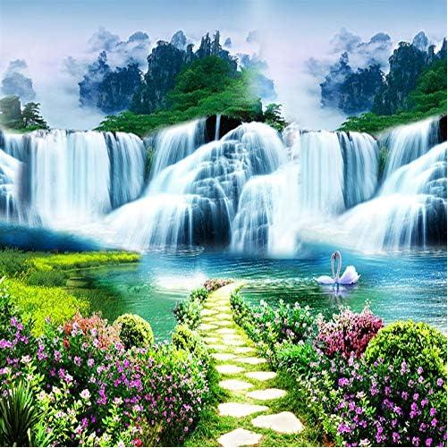 Klassische Naturlandschaft 3D Wandbild Wasserfall Tapete Wohnzimmer Sofa Hintergrundwand Wandbild Heimdekoration