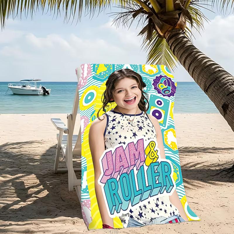 Beach Towel with Soy Luna Pattern - soft,absorbent,machine washable Lightweight&Modern,swimming,Travel Essentials