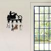 Metal Motorcycle Rider Key Holder with Hook Wall Mounted Helmet Rack for Men's Room Office Porch Space Saving 5.90 Inch