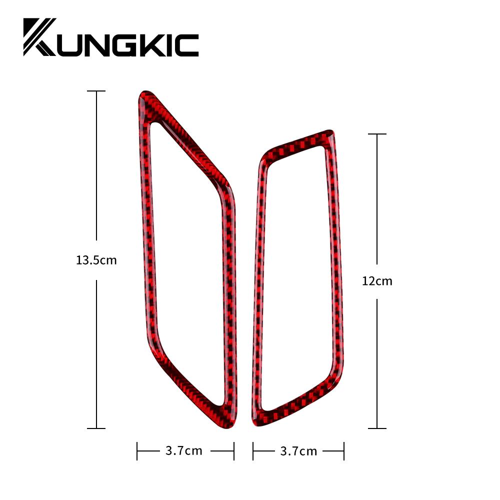 For Volkswagen VW Golf 8 MK8 2020 2025 2025 2025 Real Carbon Fiber Interior Trim Car Dashboard Air Outlet Vent Sticker