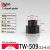 T-Shaped Nylon Gasket Ring Screw Shaft Sleeve with Concave-Convex Insulation Pad M2