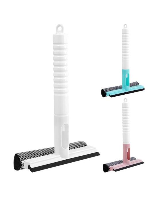 Window Glass Squeegee with Water Spray Non-Slip Handle Design Hanging Storage Multifunctional 3-in-1 Cleaner
