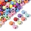 100pcs 9mm Rhinestone Acrylic Beads Shiny Mixed Color Big Hole Round Loose Beads For Jewelry Making DIY Bracelets Headwear Decor