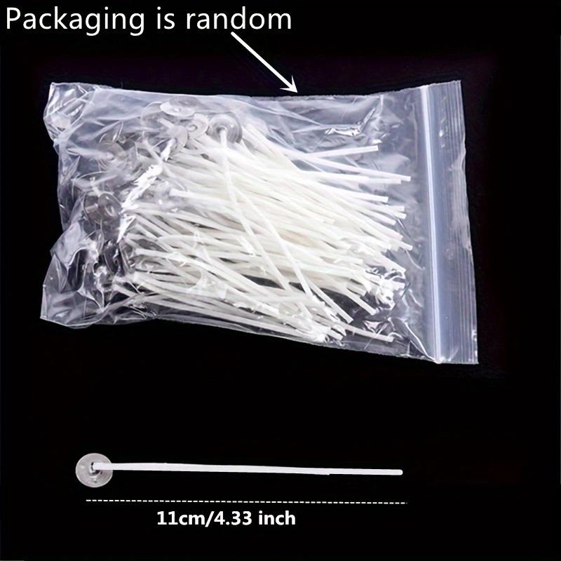 100Pcs Candle Wick with Metal Base, Handmade Aromatherapy Candle Wick, Homemade Beeswax Candle Consumables