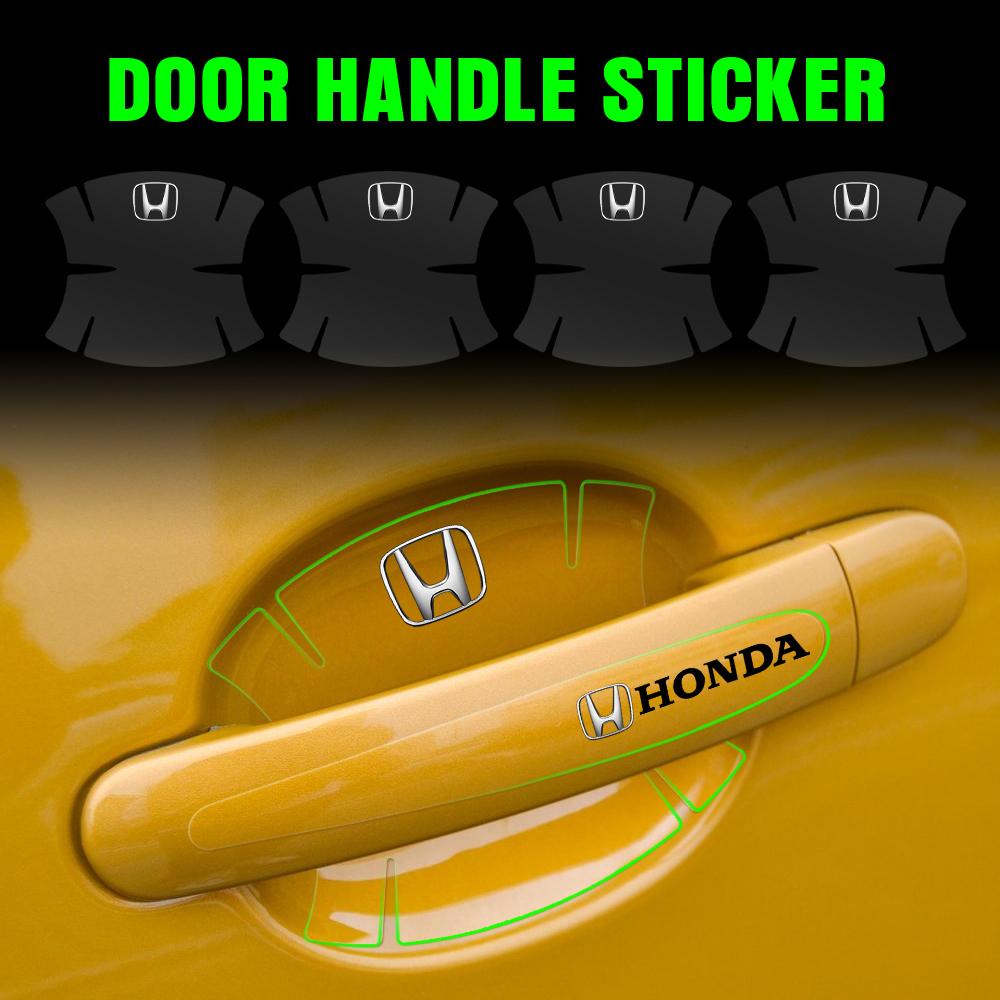 4/8Pcs Car Transparent Door Handle Bowl Scratch Protective Stickers Accessories For Honda Civic Accord CRV HR-V Can City Spirior ahx256