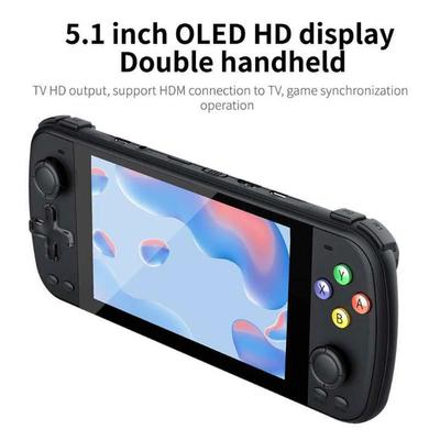 Ips 5,1 Zoll Ps5000 Doppel-Handheld-Spiel-Player Arcade 128 Bit Retro Spielkonsole 64g 6000 + Spiele Gaming Konsolen mit Gamepads