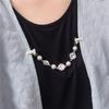 1Pcs Duck Clips Flexible Beaded Pearl Pin Brooch Cardigan Collar Clip Buckles Clothing