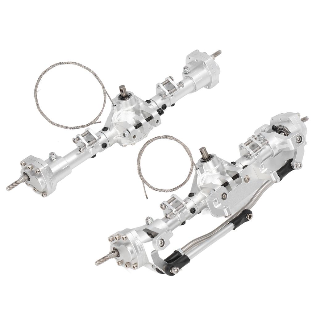 RC Front Rear Portal Axle Set with Pedal Servo Aluminum Alloy for Axial SCX10 I II III AXI03007