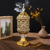 Golden Iron Art Pattern Carbon Aromatherapy Stove Middle Eastern Home Decoration Festival Atmosphere Props Arab Wedding Crafts