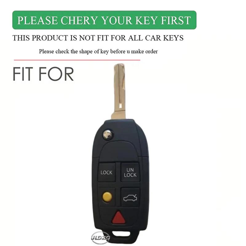 Θήκη Κλειδιού Σιλικόνης Flip 5 Κουμπιών FOB για VOLVO S60 2000-2009 / S80 1999-2006 /V70 2000-2007 XC90 2002-2013