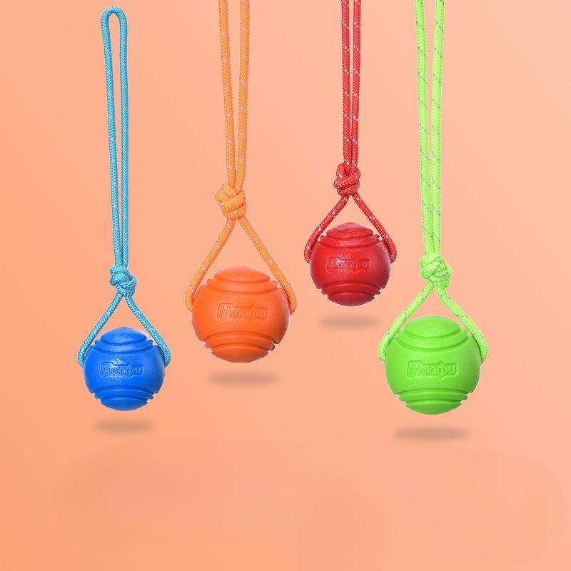 Pet Toy Balls, Rope Balls, Dog Interactive Toys, Reflective Rope Training, Dog Bite Force, Teeth Grinding, and Bite Resistance