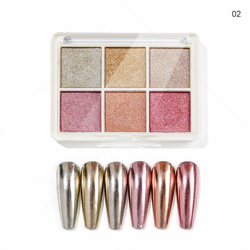 Aurora Silver Chameleon Mirror Eyeshadow Glitter Powder
