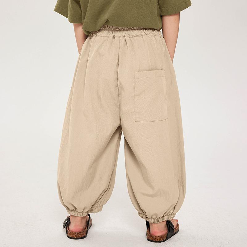 Jungen Sommer Dünne Einfarbige Anti-Mücken Cropped Haremshose Für Kinder