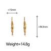 Trendy Leaf Tassel Long Stud Earrings - High-End European & American Fashion
