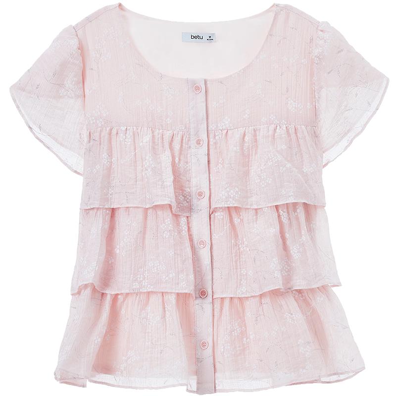 

Betu Women s Trendy Princess Doll Short-Sleeve Blouse M