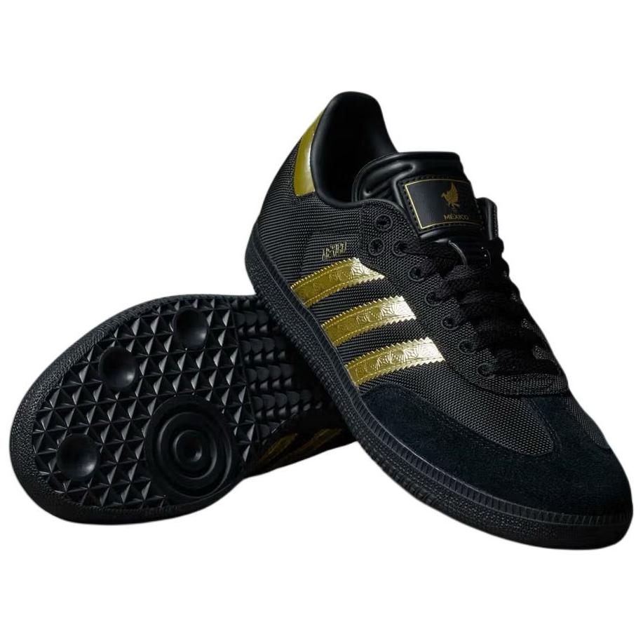 adidas Samba OG 2025 Κιτ Μεξικού Unisex Αθλητικά Παπούτσια Μαύρο Core-Black Χρυσό-Μεταλλικό JH5656