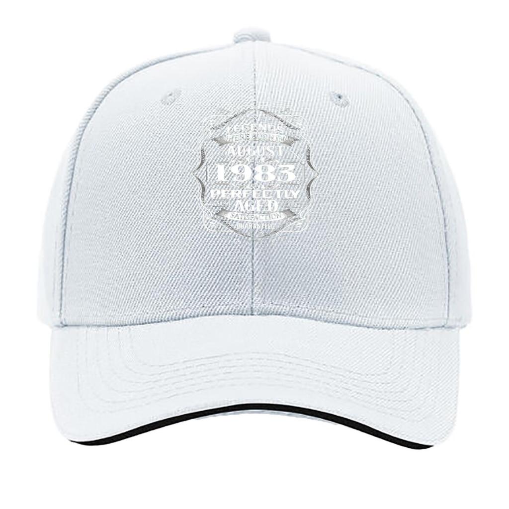 High Quality August  Legends Aged Birthday Text Design Baseball Cap Unisex Summer Casual Adjustable Snapback Cap