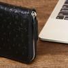New Ostrich Pattern Men's Handbag Long Fashion Suit Clip Wallet Multi Functional Storage Bag Trendy