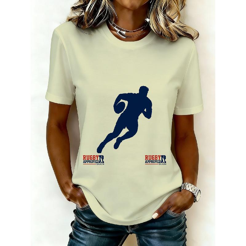 2026 Casual Women's Short-Sleeve T-Shirt with USA-Canada-Mexico World Cup Football Match Print