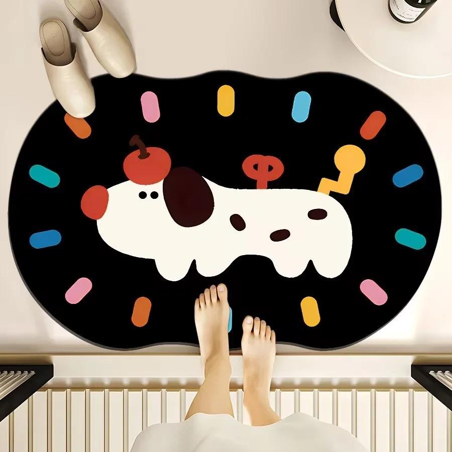 

Коврик из диатомовой грязи, устойчивый к грязи, для туалета, ванной комнаты, туалетной двери, впитывающий, быстросохнущий коврик, нескользящий коврик для двери душевой комнаты 40 * 60Cm